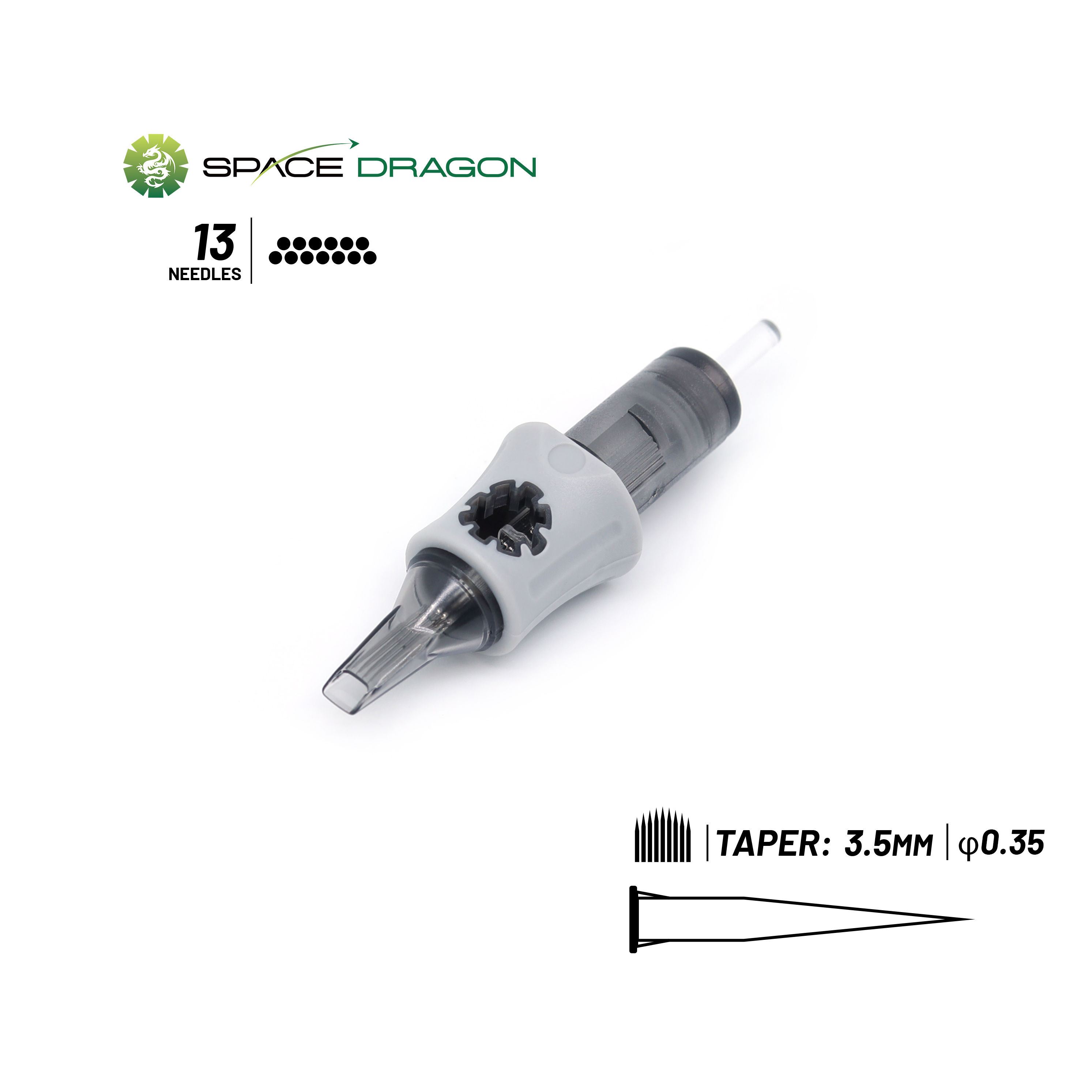 Spacedragon SP5 #12 0.35mm Round Magnum Tattoo Cartridge Needle
