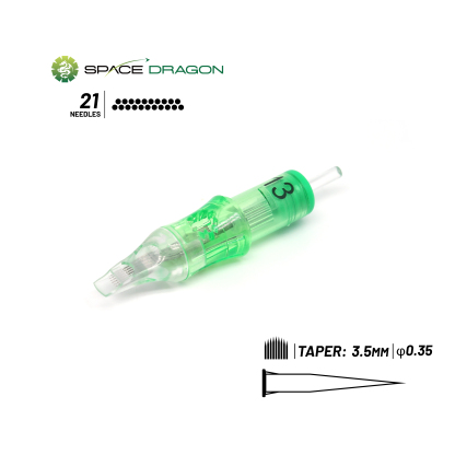Spacedragon SP6 #12 0.35mm Round Magnum Tattoo Needle Cartridges