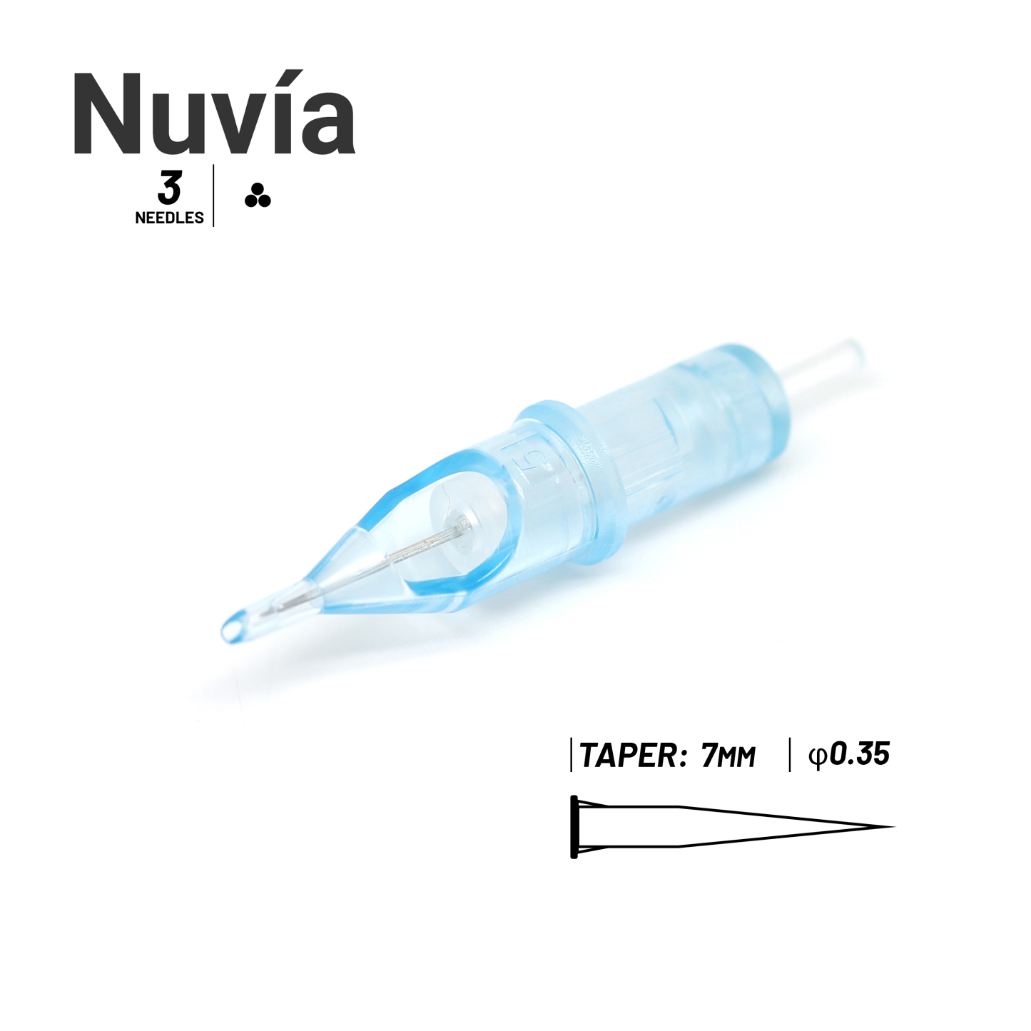 Nuvia CM02 #12 0.35MM  Round Liner Tattoo Needle Cartridges
