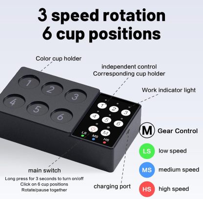 Tattoo Ink Mixer - Adjustable Speed Magnetic Stirring for Pigment, Color Makeup, Lab