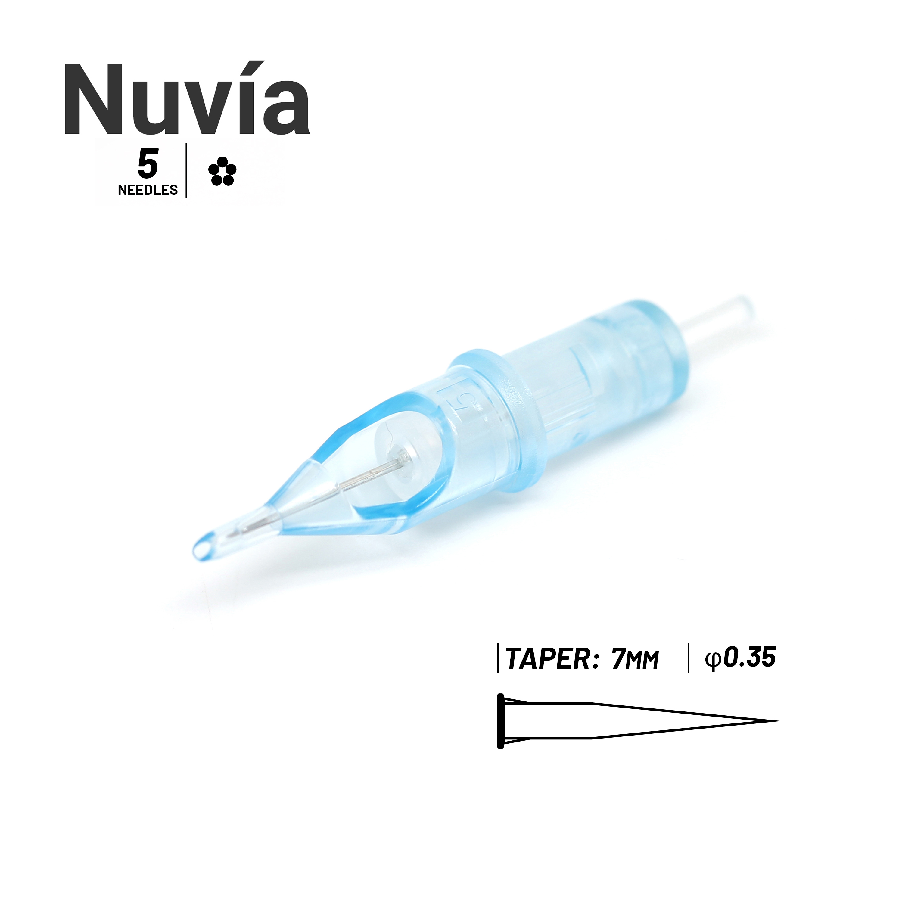Nuvia CM02 #12 0.35MM  Round Liner Tattoo Needle Cartridges