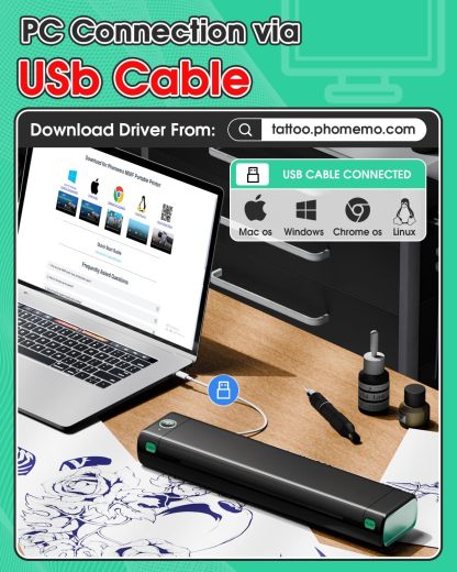 Phomemo M08F Wireless Tattoo Transfer Stencil Printer