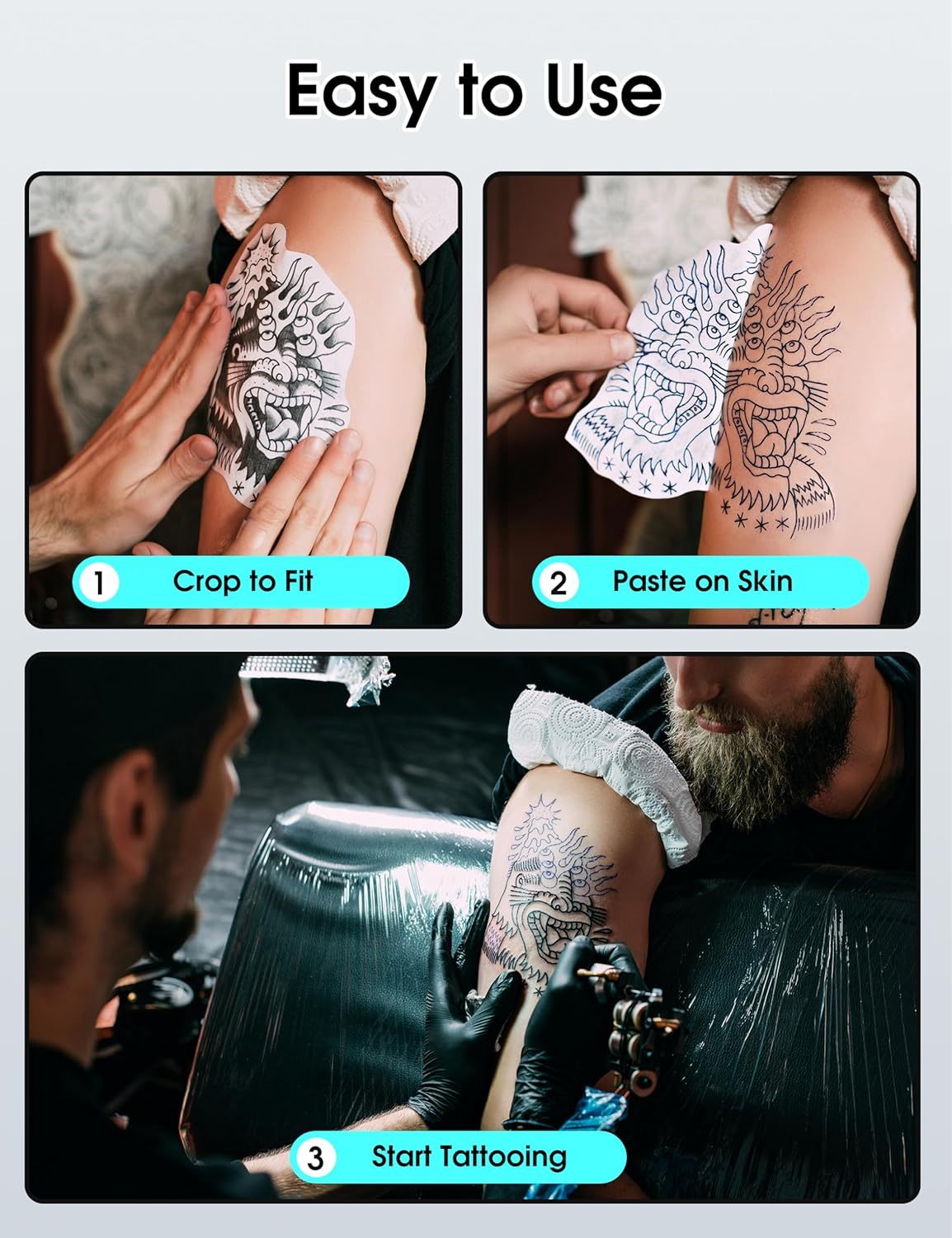 Phomemo TP81 (Upgraded) Wireless Tattoo Stencil Printer, Thermal Tattoo Printer with 10pcs Transfer Paper, Tattoo Printer for Tattoo Artists & Beginners, Compatible with Tablet,Smartphone & PC