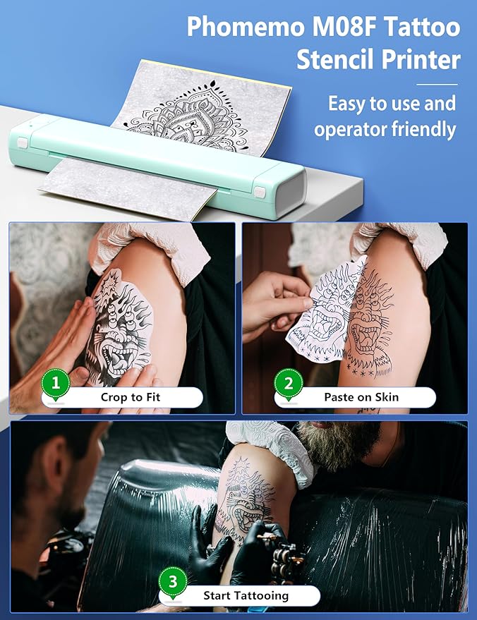 Phomemo M08F Wireless Tattoo Transfer Stencil Printer