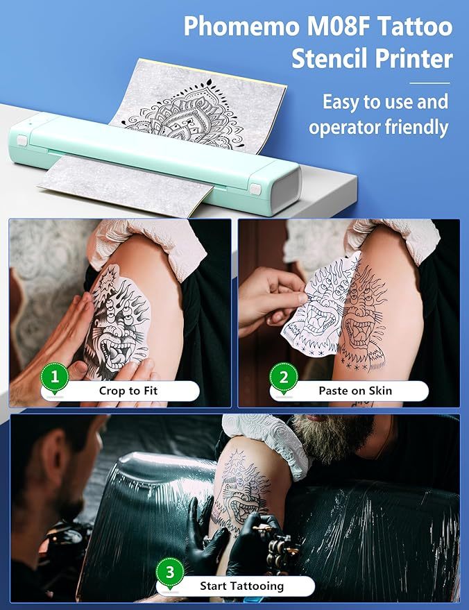 Phomemo M08F Wireless Tattoo Transfer Stencil Printer