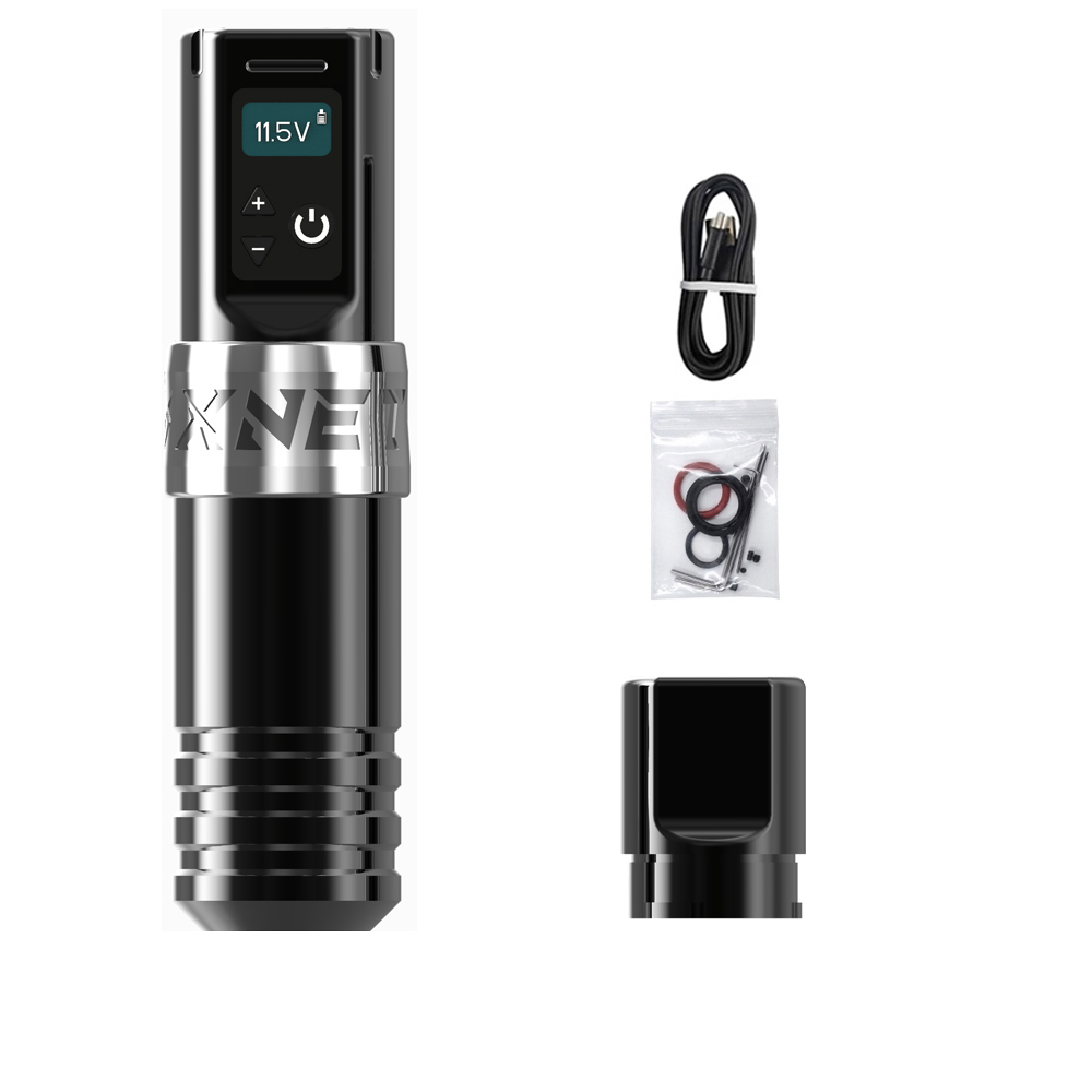 Xnet Torch Rotary Tattoo Machine with Extra Battery 2400mAh Capacity  siliver