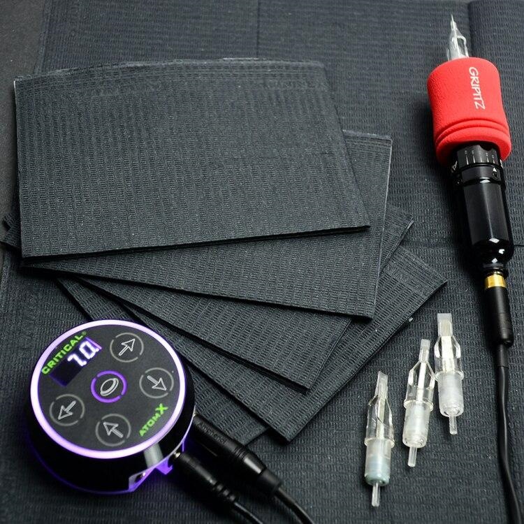 Disposable Dental Bibs Sheets Cloths, Tattoo Table Covers Clean Pad,Underpad Hygiene Personal Tattoo Bib Waterproof Tattoo TableCloth Tattoo Supply Sheet, 125pcs13" X 18" (Black) (125 Pcs)