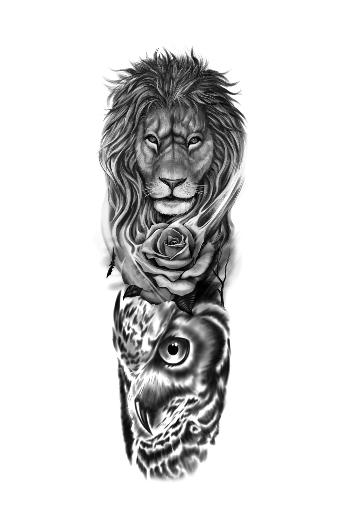 Full Arm Fake Tattoos,Extra Large waterproof Temporary Tattoo Stickers  for Men and Women 