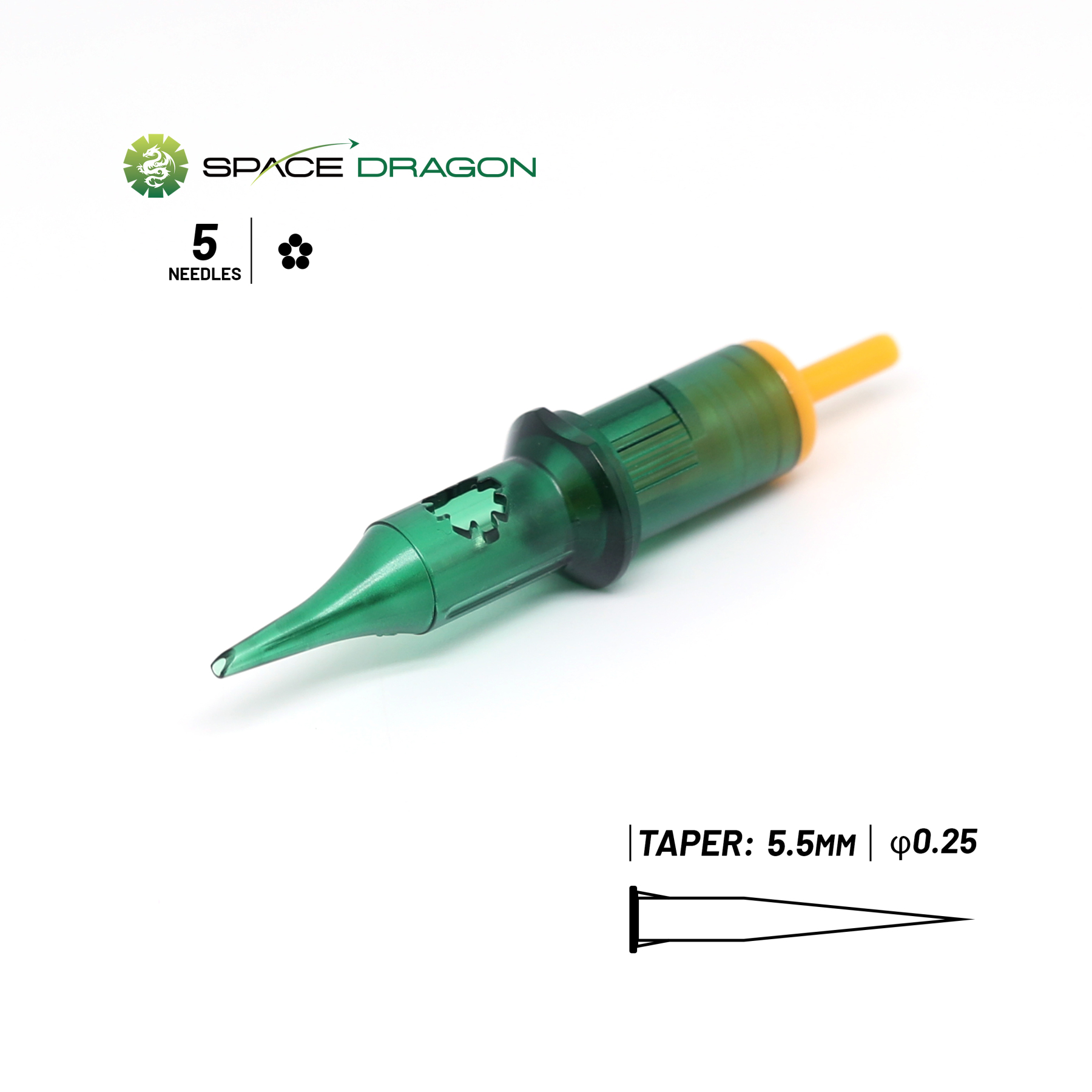 Spacedragon SP3 #08 0.25MM  Round Liner Tattoo Needle Cartridges