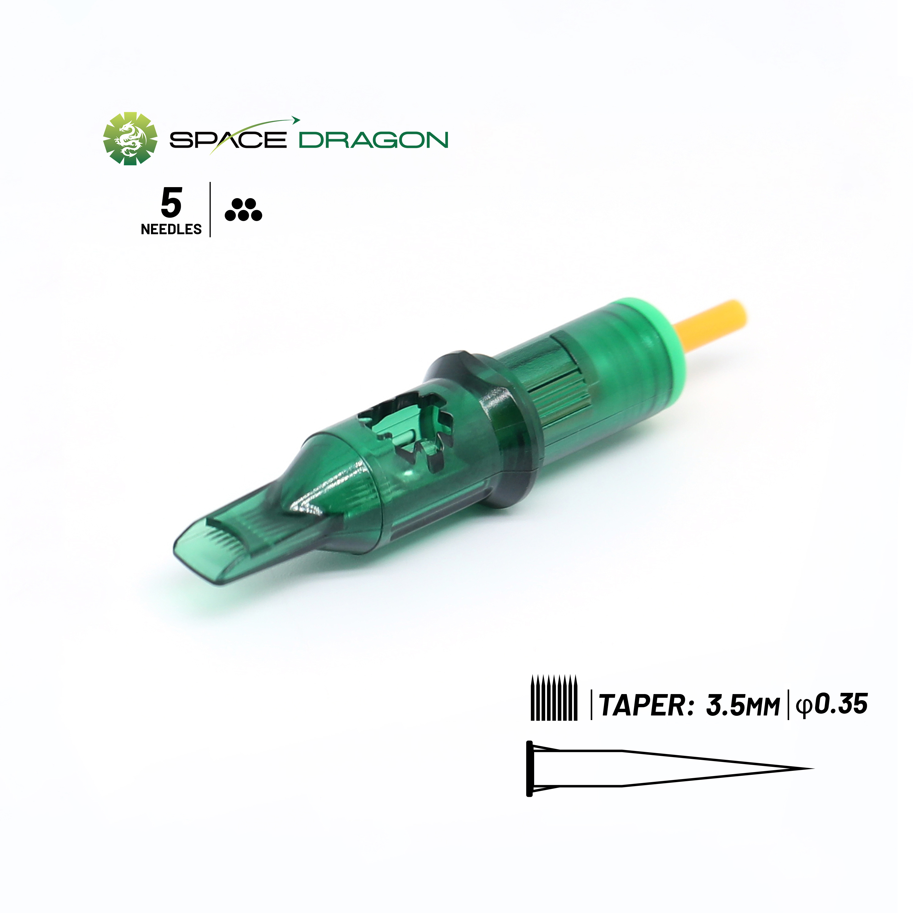 SpaceDragon SP3 #12 0.35mm Magnum1 Tattoo Needle Cartridges