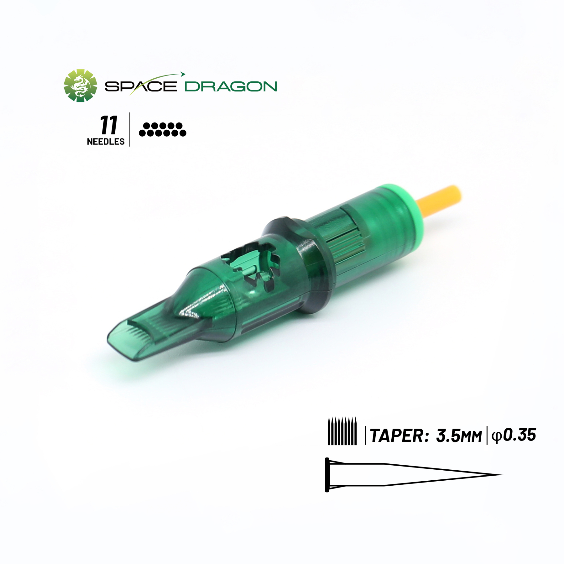 SpaceDragon SP3 #12 0.35mm Magnum1 Tattoo Needle Cartridges