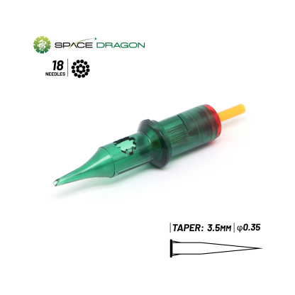 SpaceDragon SP3 #12 0.35mm Round Shader Tattoo Needle Cartridges