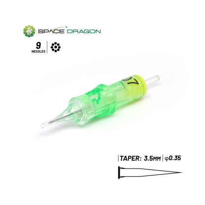 Spacedragon SP6 #12 0.35mm Round Shader Tattoo Needle Cartridges