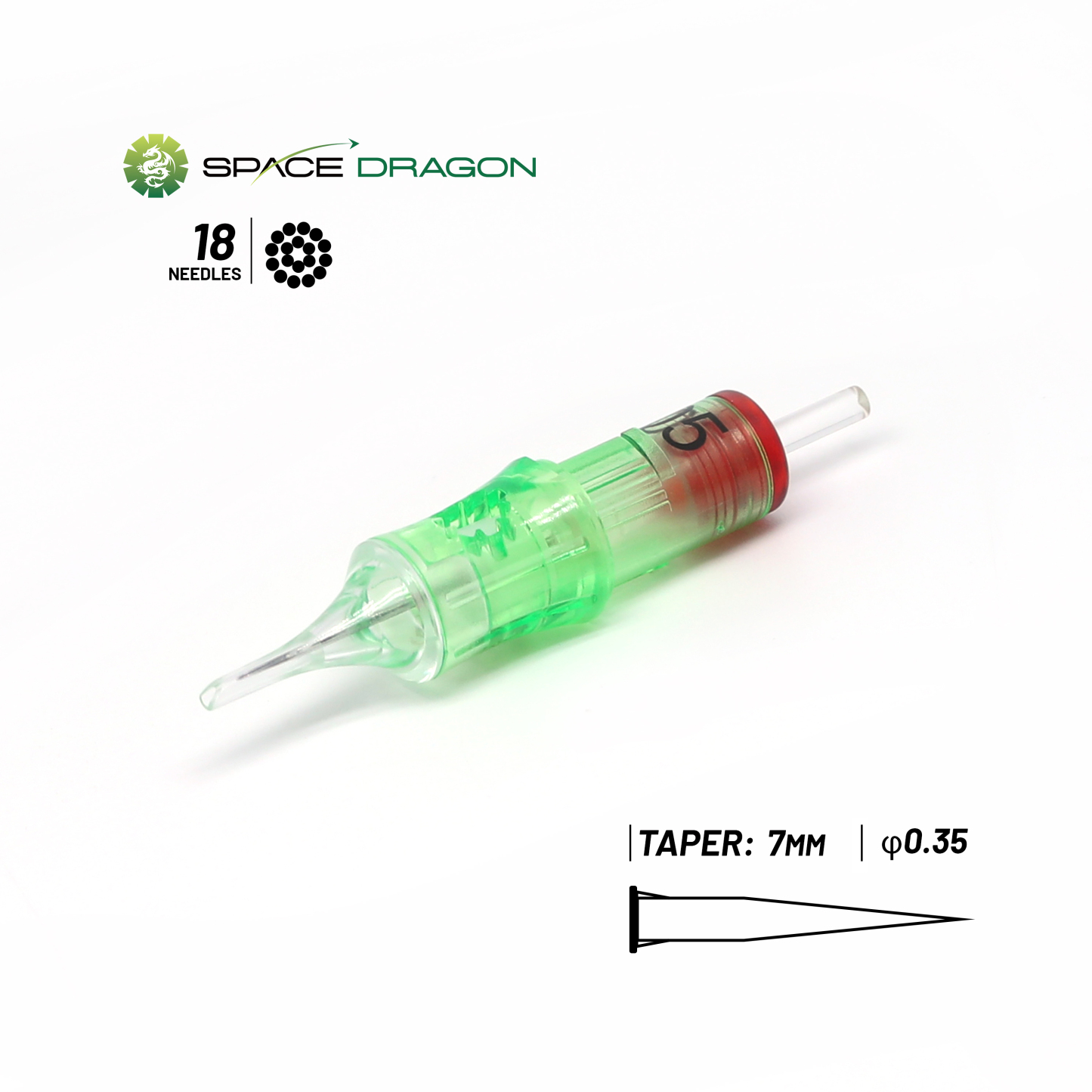 Spacedragon SP6 #12 0.35MM  Round Liner Tattoo Needle Cartridges