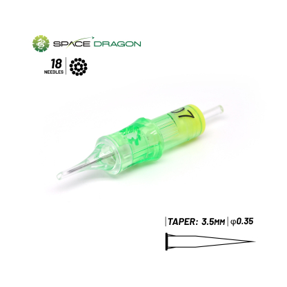 Spacedragon SP6 #12 0.35mm Round Shader Tattoo Needle Cartridges