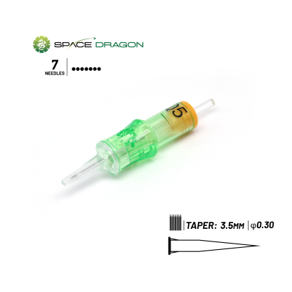Spacedragon SP6-PMU #10 0.3mm Round Flat Permanent Makeup Needle Cartridge