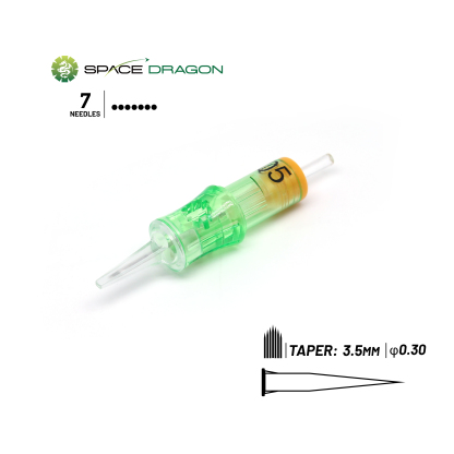 Spacedragon SP6-PMU #10 0.3mm Round Flat Permanent Makeup Needle Cartridge
