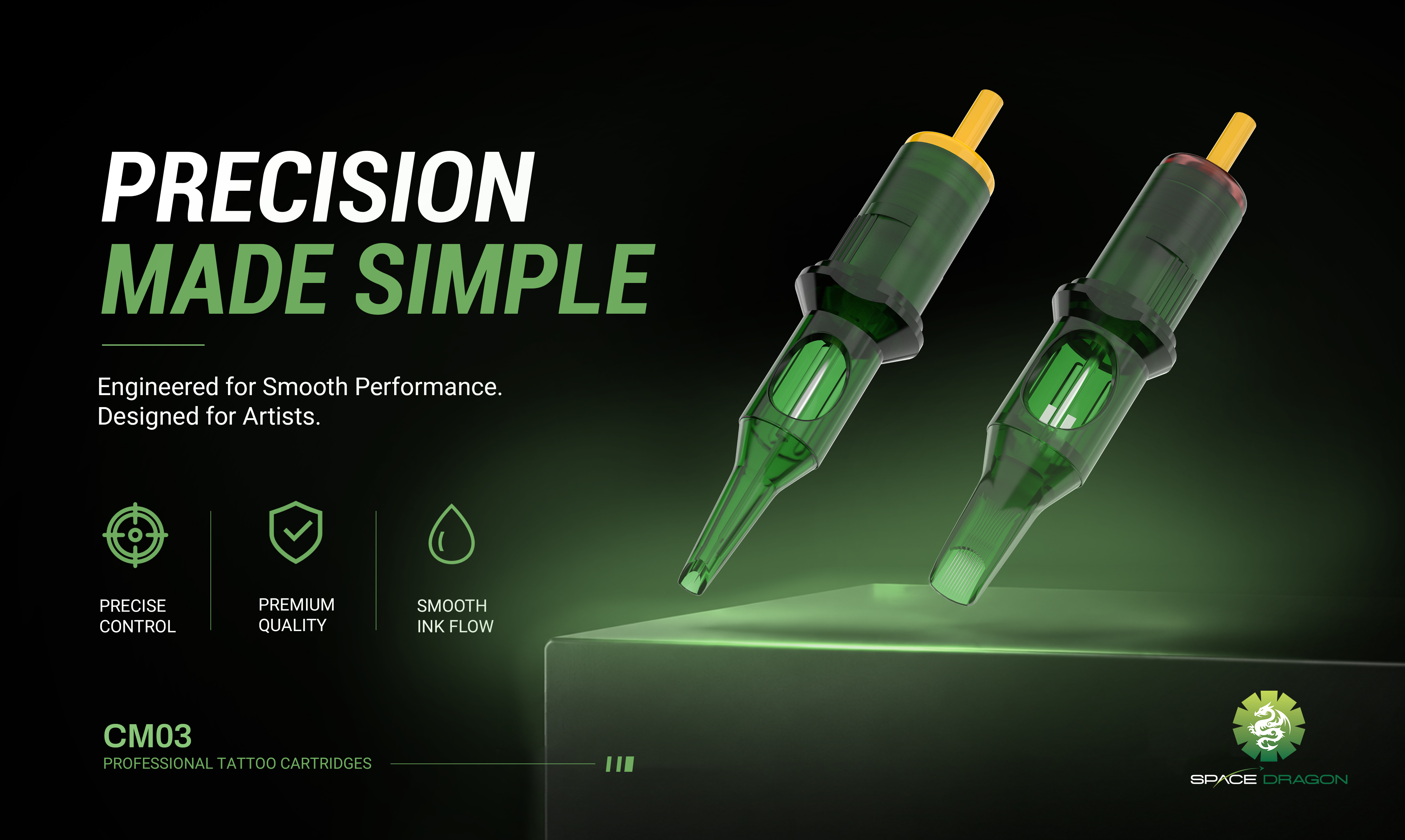 Spacedragon CM03 professional tattoo cartridge needles with custom OEM ODM design options