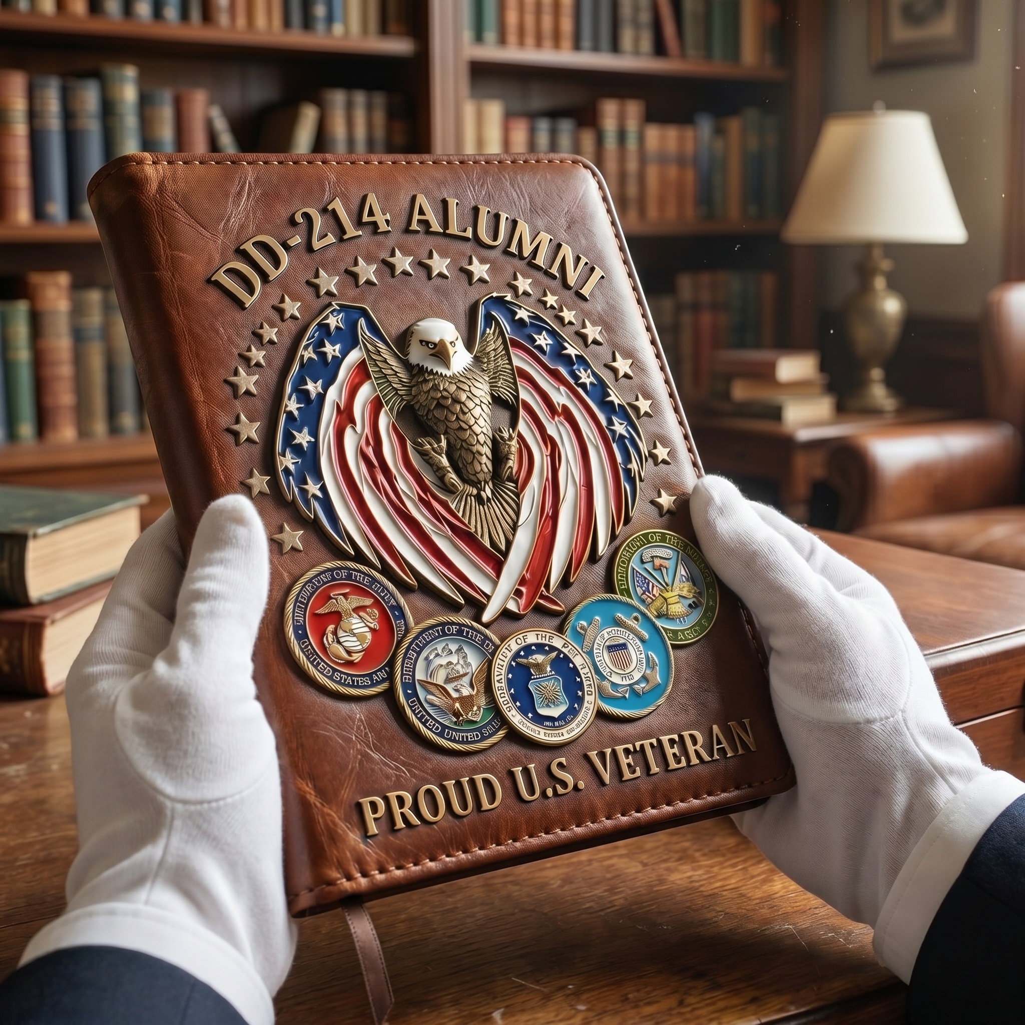 DD-214 Veteran Legacy Leather Journal Set