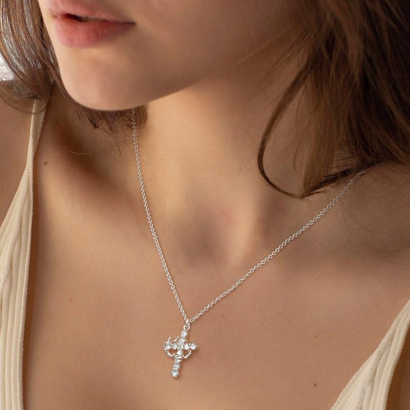 Cross Pendant Choker Necklace