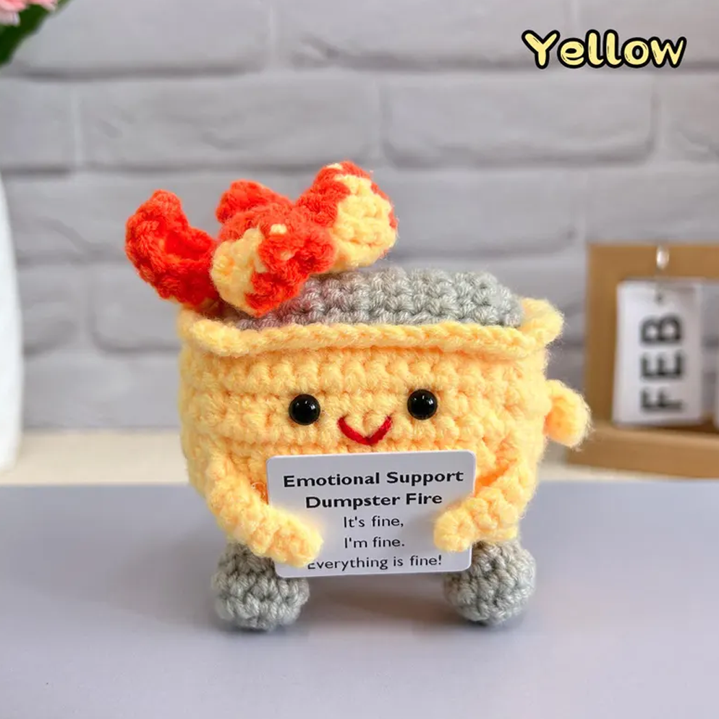 Adorable Crochet Dumpster Fire