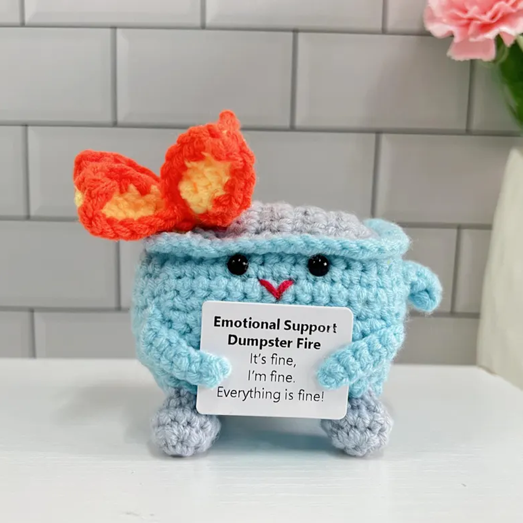 Adorable Crochet Dumpster Fire