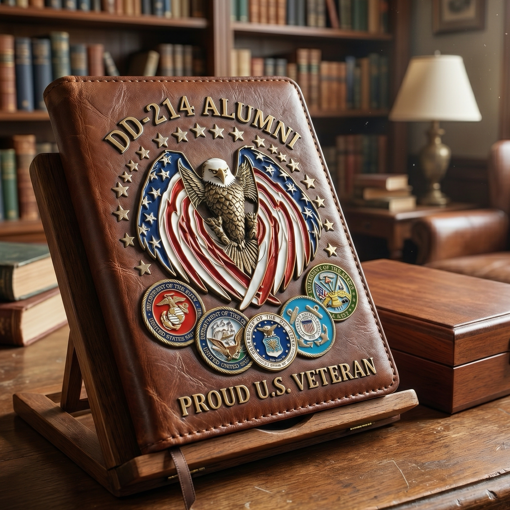 DD-214 Veteran Legacy Leather Journal Set