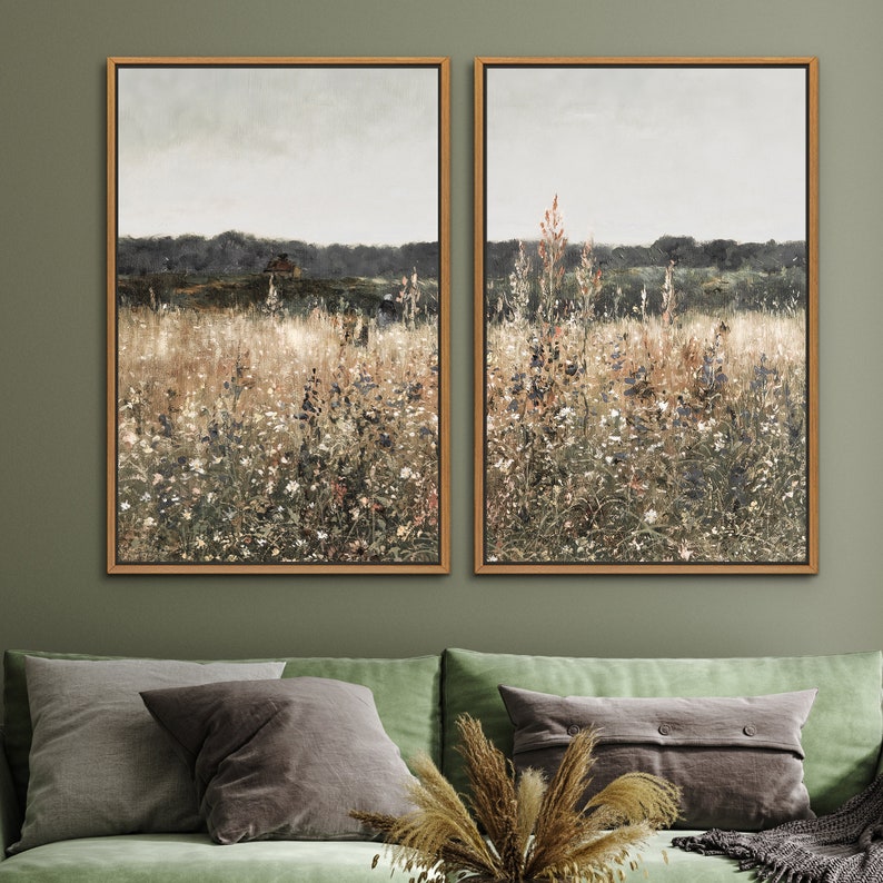 Set Of Two Framed Canvas Digitally Printed Wall Art Print#02