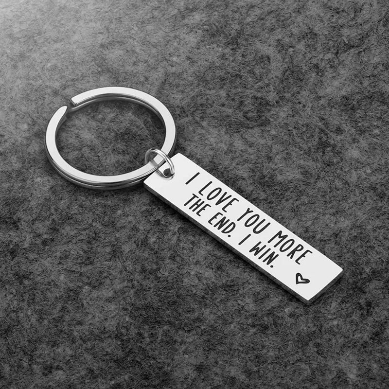 I Love You More The End I Win Keychain