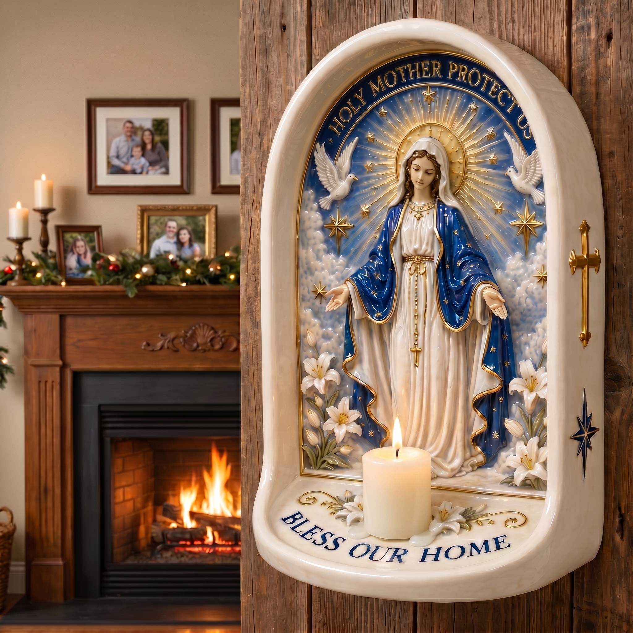🔥Last Day 49% OFF✝️ — Virgin Mary Blessing Candle Holder