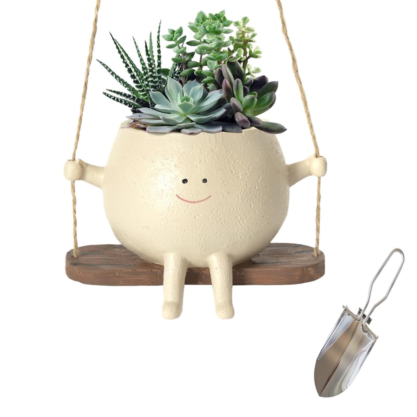 🌵Planter, Wall Mounted Planter, Smiley Resin Planter (Including Plants)