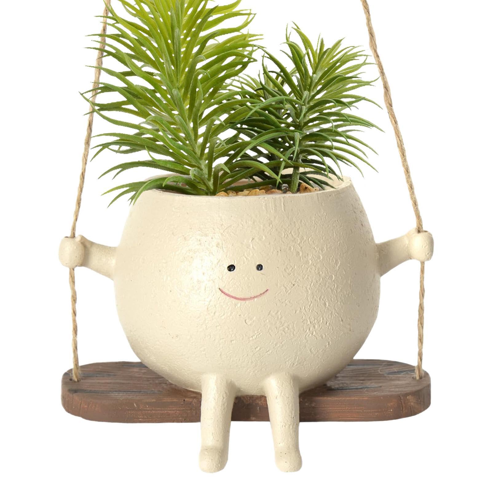 🌵Planter, Wall Mounted Planter, Smiley Resin Planter (Including Plants)