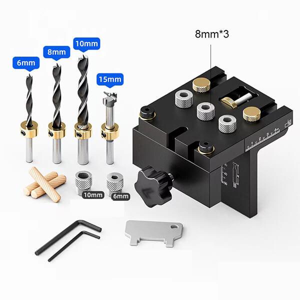 TrekDrill Precision 3 in 1 Doweling Jig Kit Cam and Dowel Jig