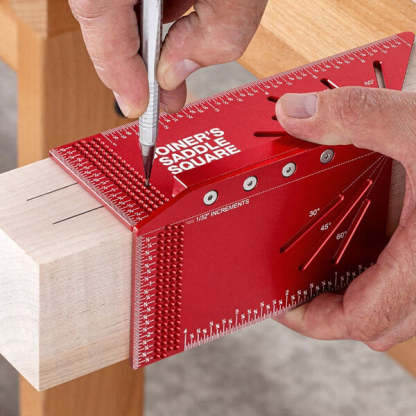 TrekDrill Precision Joiner's Saddle Layout Square for Woodworking