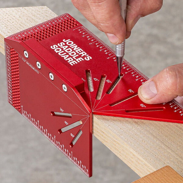 TrekDrill Precision Joiner's Saddle Layout Square for Woodworking