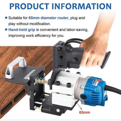 TrekDrill Router Mortising Jig Loose Tenon Joinery System Adjustable Trim Router Holder Bracket