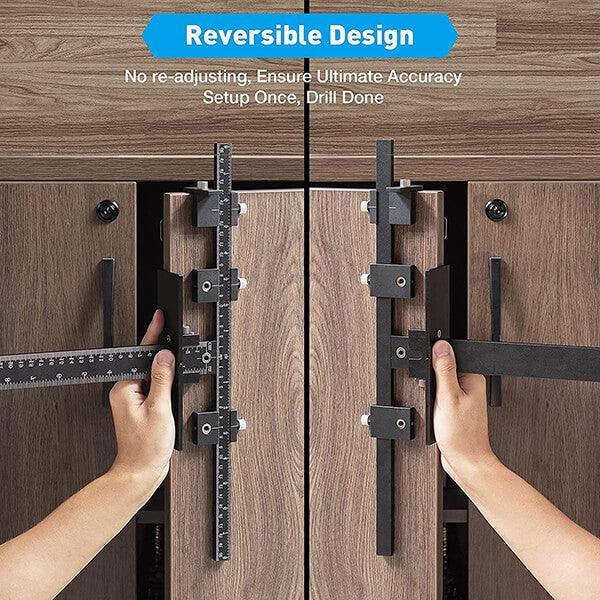 TrekDrill The Original Cabinet Hardware Jig Adjustable Template for Installation of Handles and Knobs on Doors and Drawer Fronts