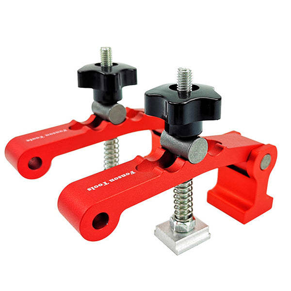 TrekDrill 2 in 1 Adjustable Desktop Hold Down Clamps for T Track and MFT Table