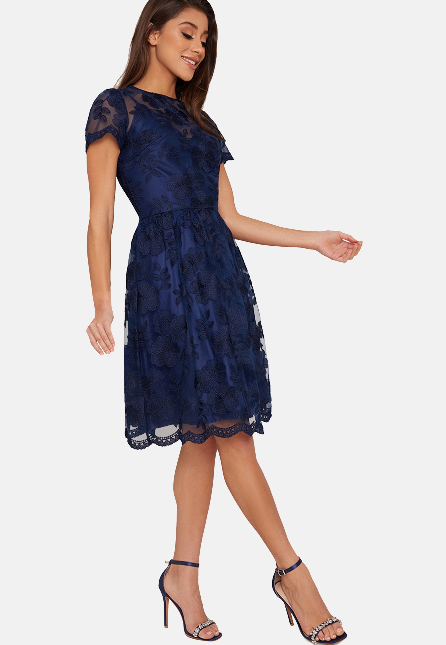 Chi chi london blue lace dress hotsell