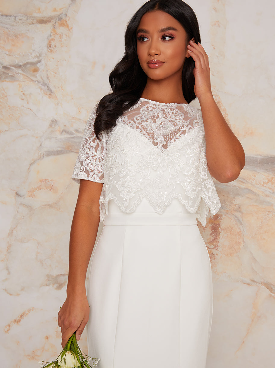 Chi chi london white lace dress best sale