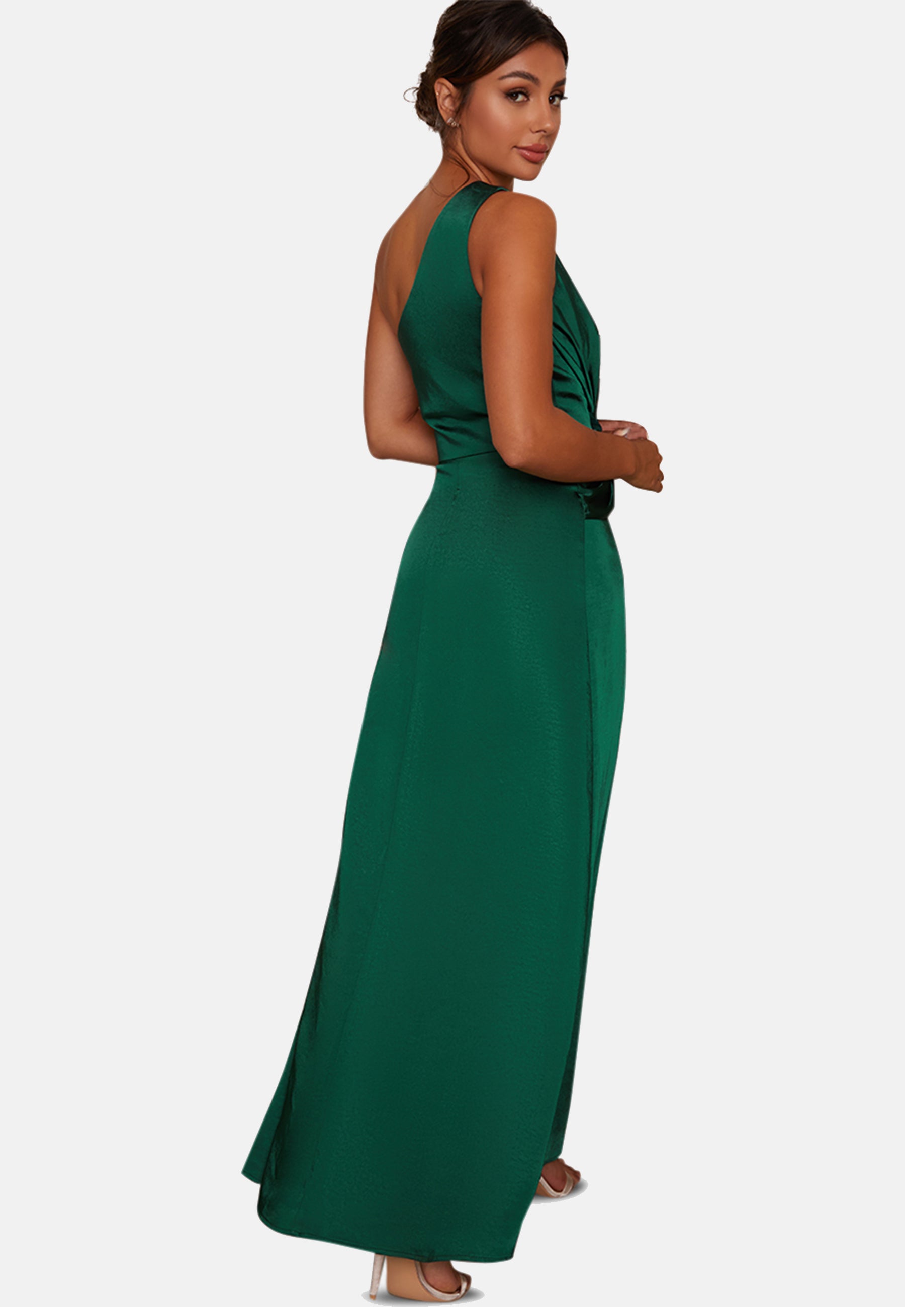 新品未使用 Chi Chi London カウルネックロングドレス グリーン M Cowl Neck Satin Slip Maxi Dress in Green | Chi Chi London UK