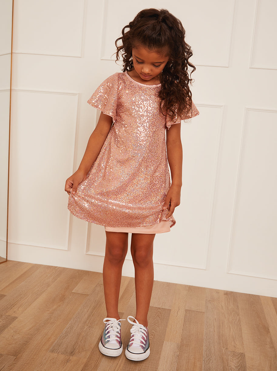 Sequin dress fashion little girl