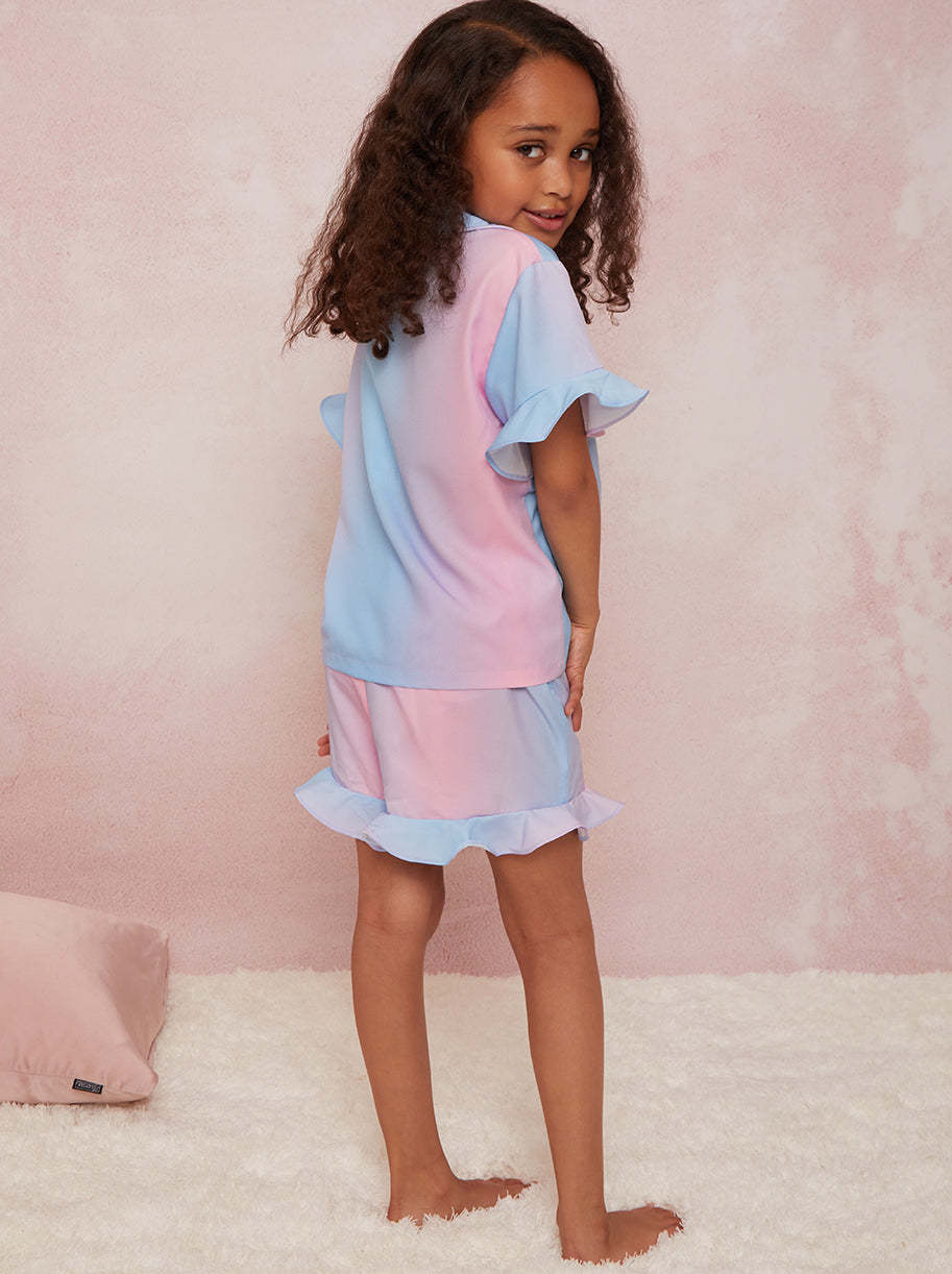 Girls Ombre Pyjama Short Set in Multi