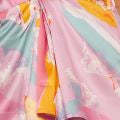 Twist Front Printed Top in Pink