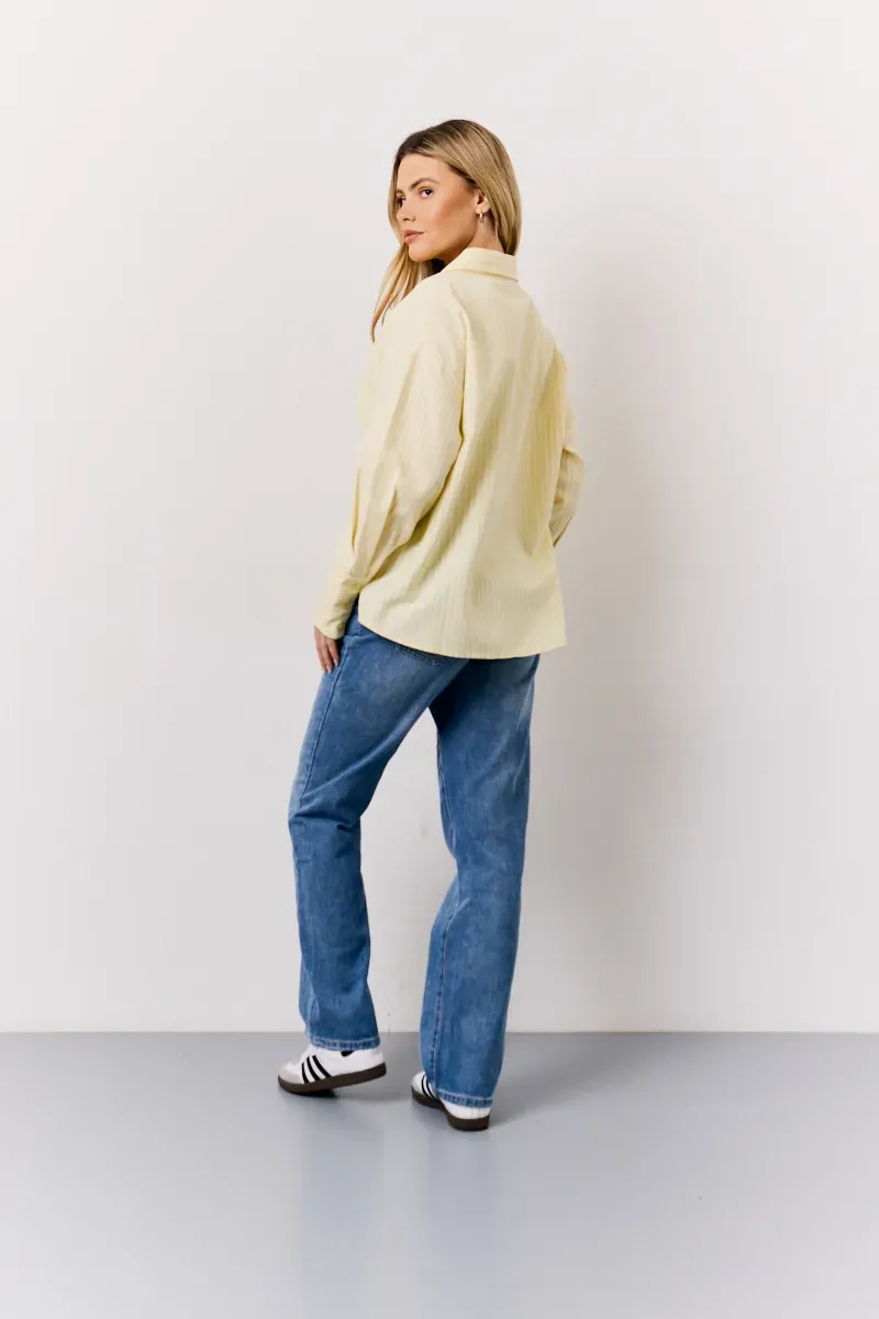 In The Style Oversized Stripe Shirt in Yellow