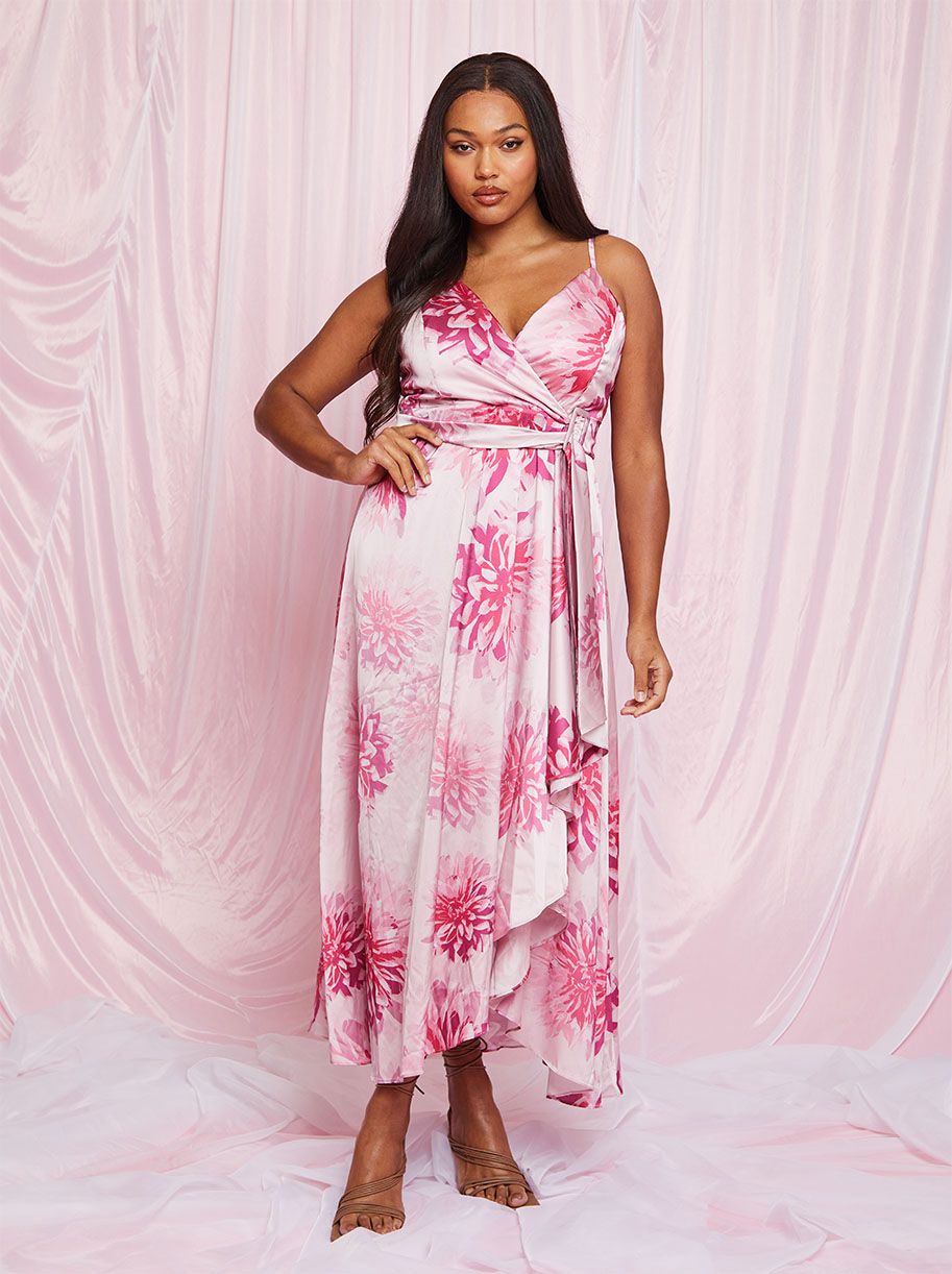 Chi chi london pink maxi dress hotsell