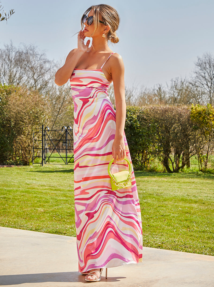 Chi chi pink maxi dress hotsell