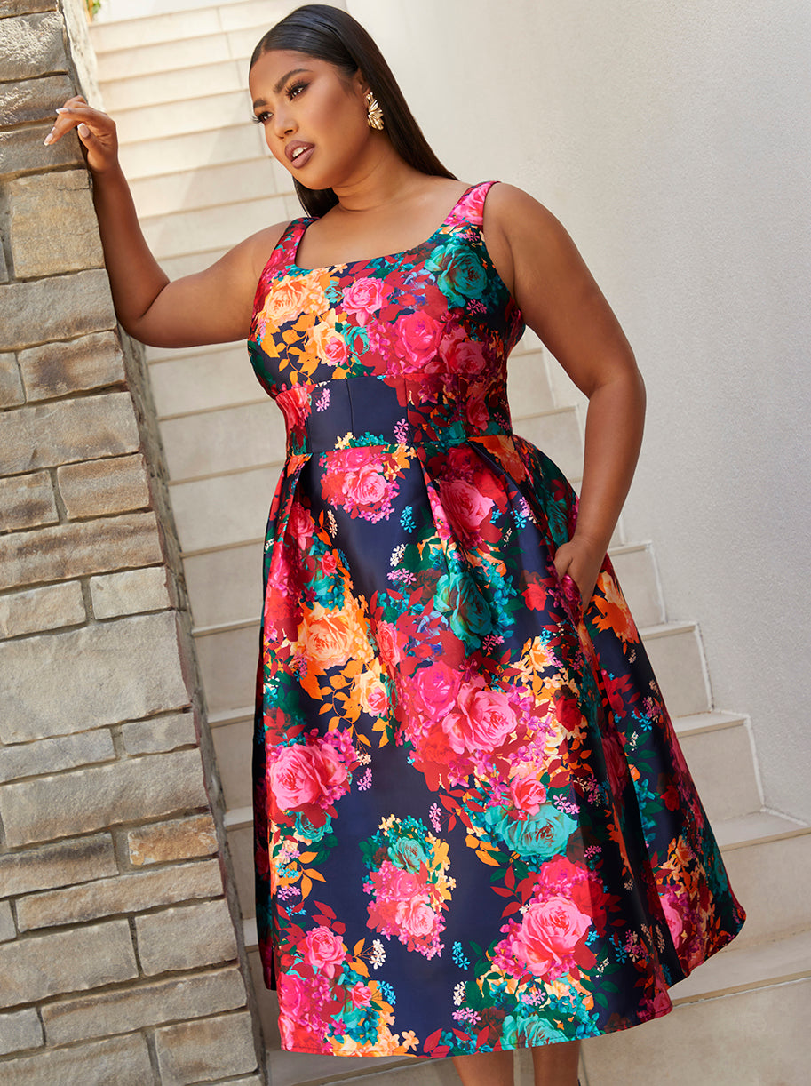 Plus size wedding guest long dresses best sale