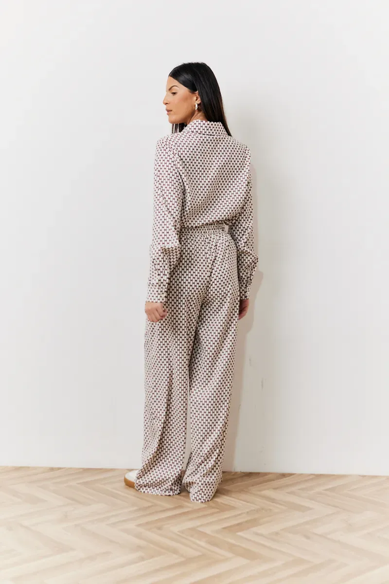 In The Style Geo Printed Relaxed Shirt in Monochrome