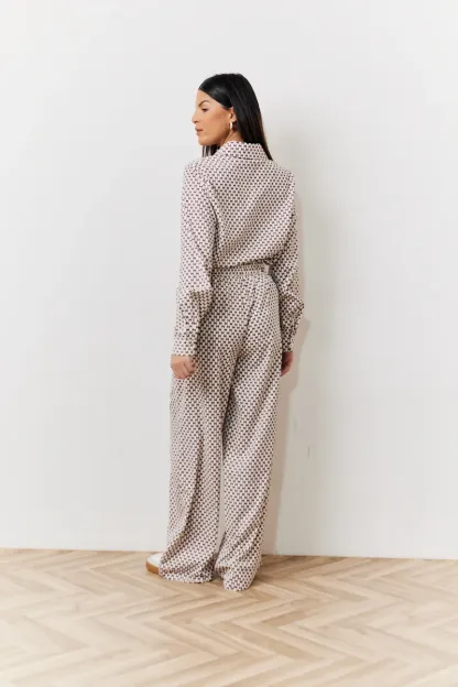 In The Style Geo Printed Relaxed Shirt in Monochrome